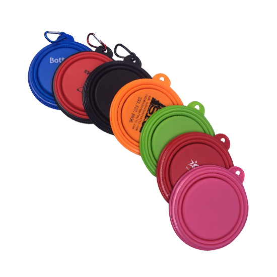 Silicone Dog Bowls Collapsible Portable Pet Bowl 